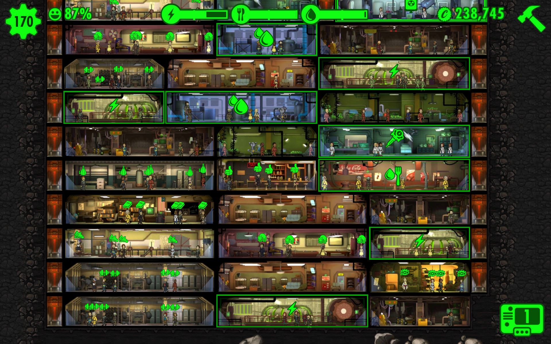 fallout shelter dwellers with high luck