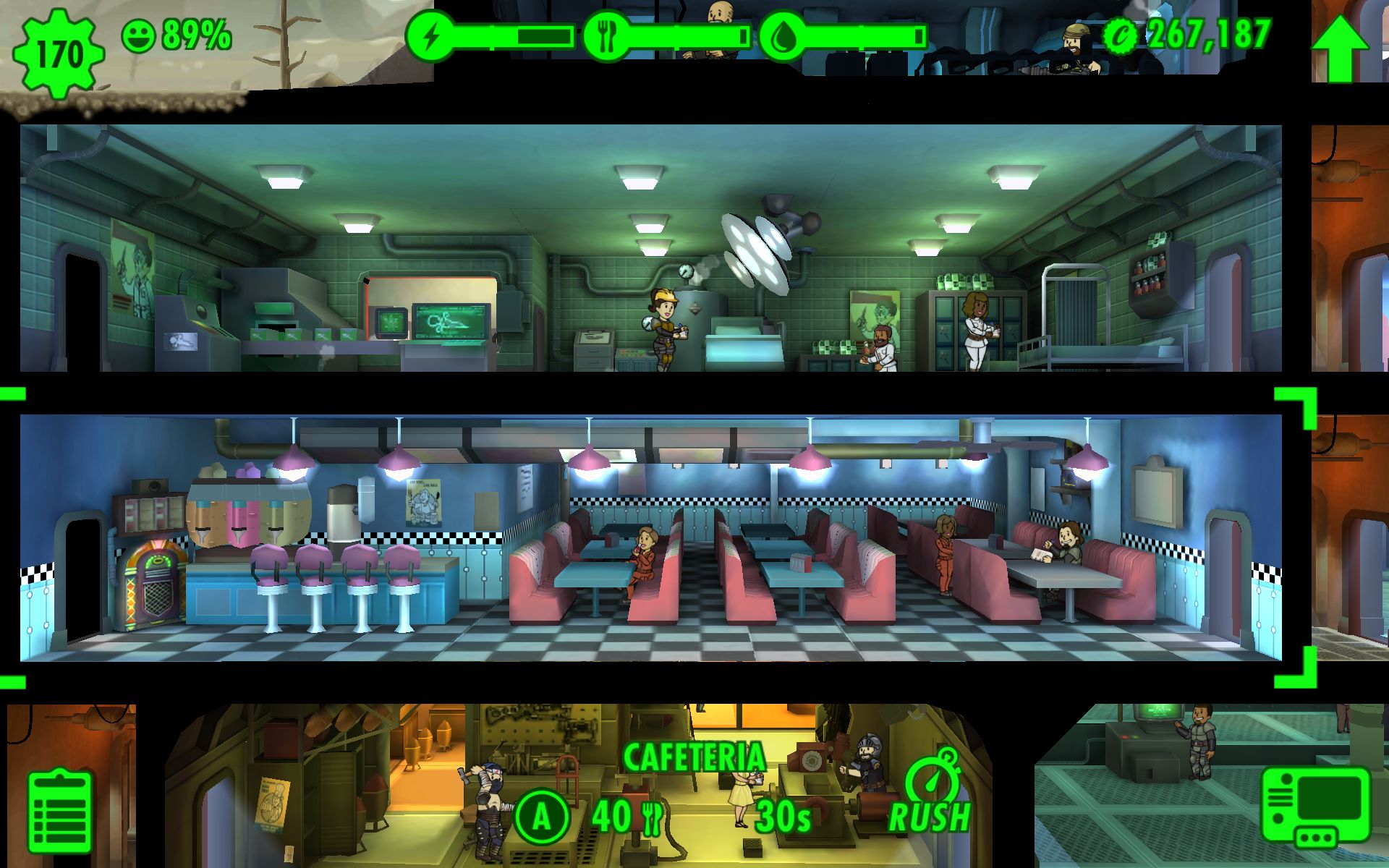 fallout shelter upgrade stat rooms