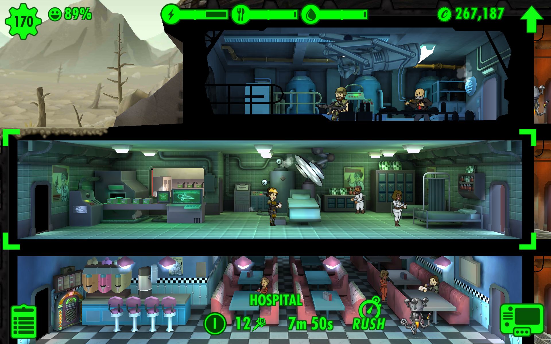 fallout shelter 3 rooms