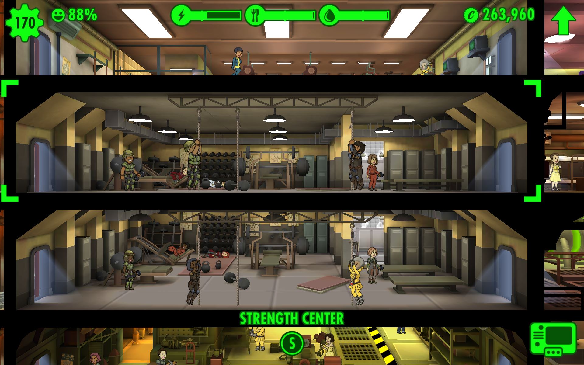 fallout shelter optimal room sizes