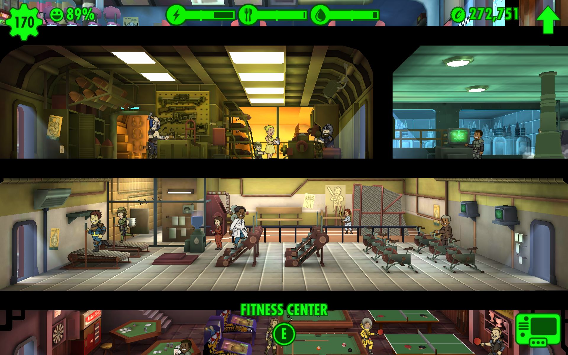 fallout shelter room sizes