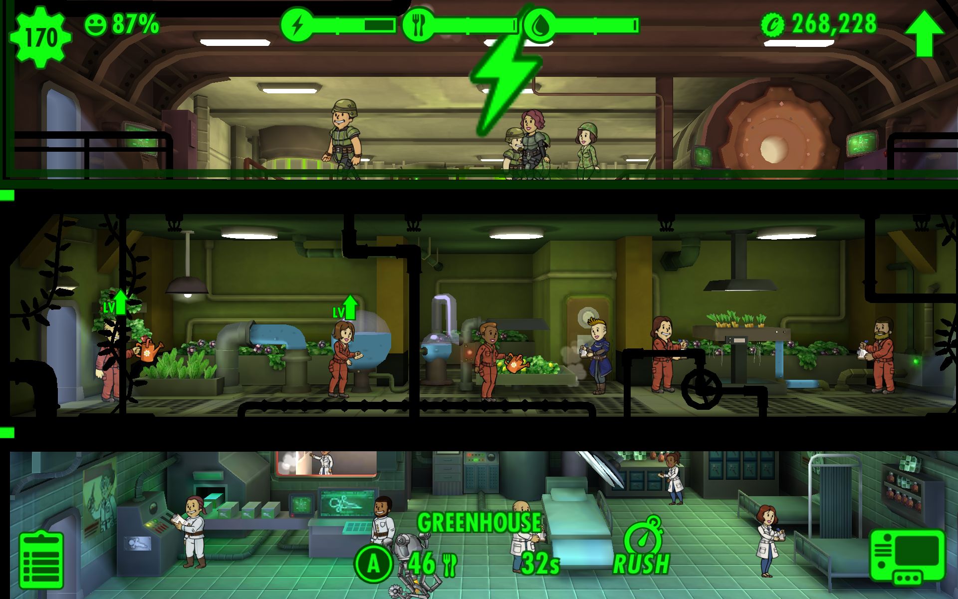 how to move the rooms in fallout shelter