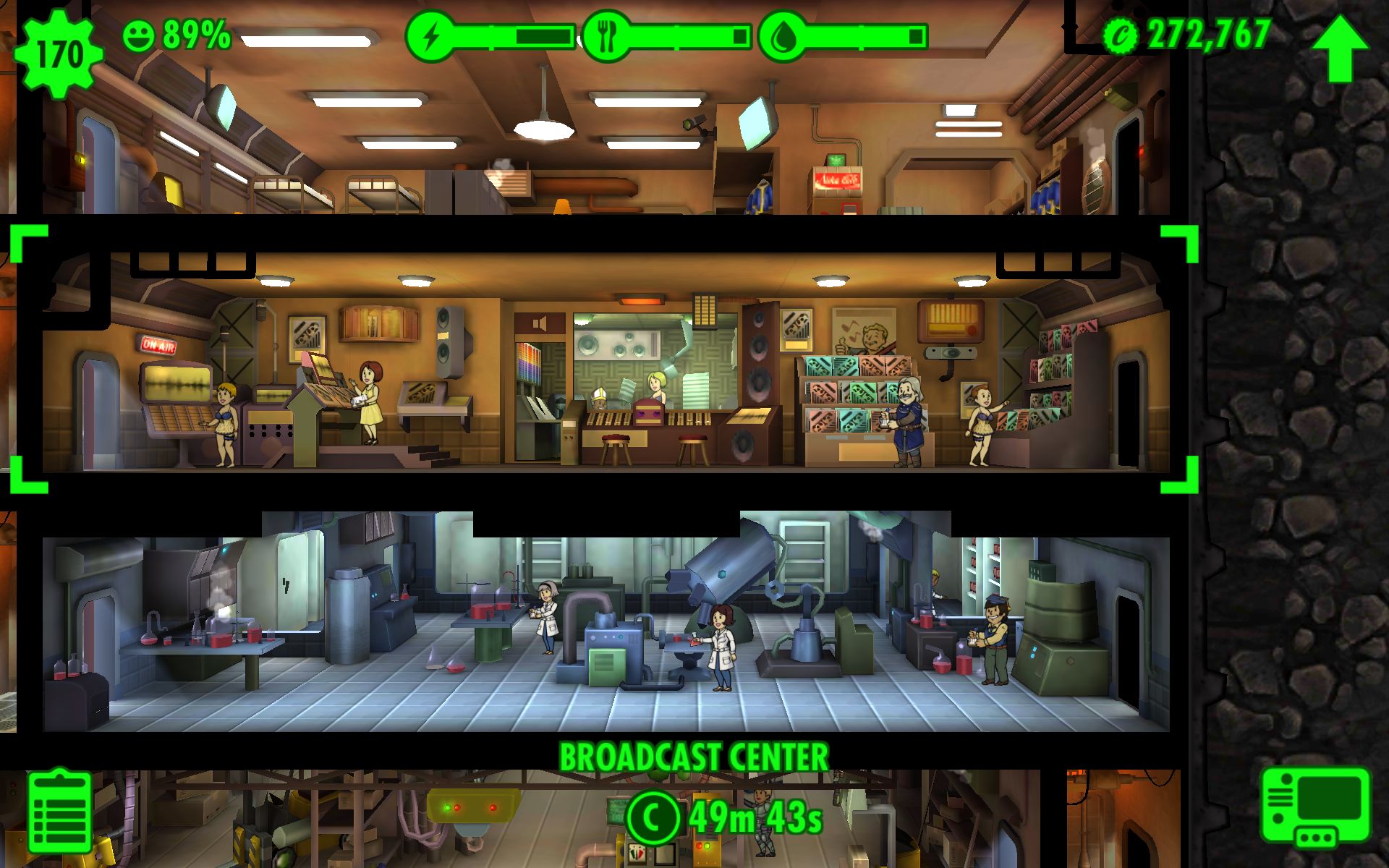 fallout shelter luck stat radio