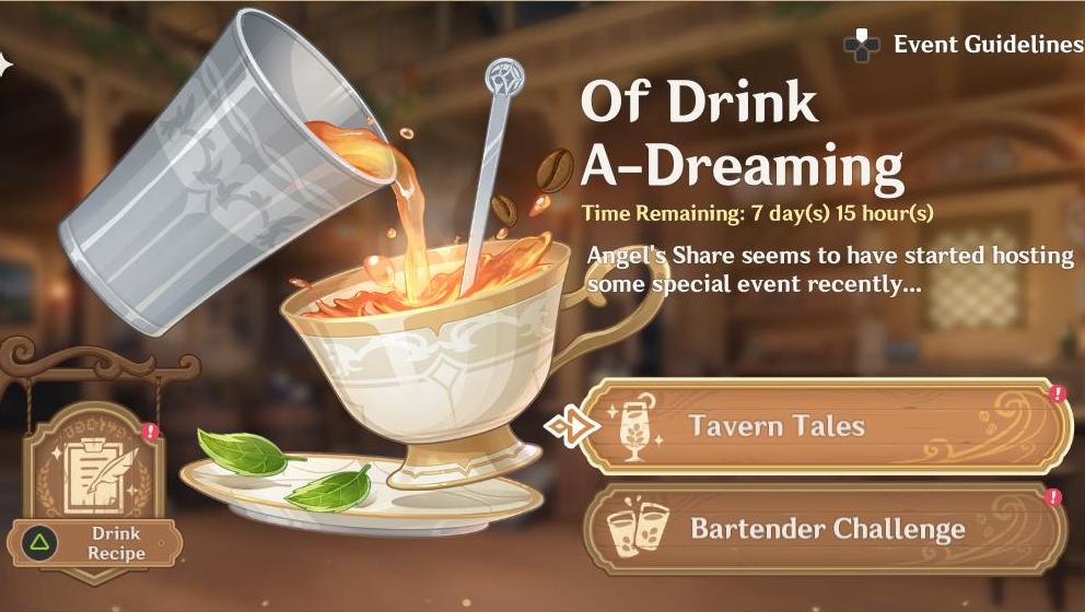Genshin Impact - All Drink Recipe in Of Drink A-Dreaming Event