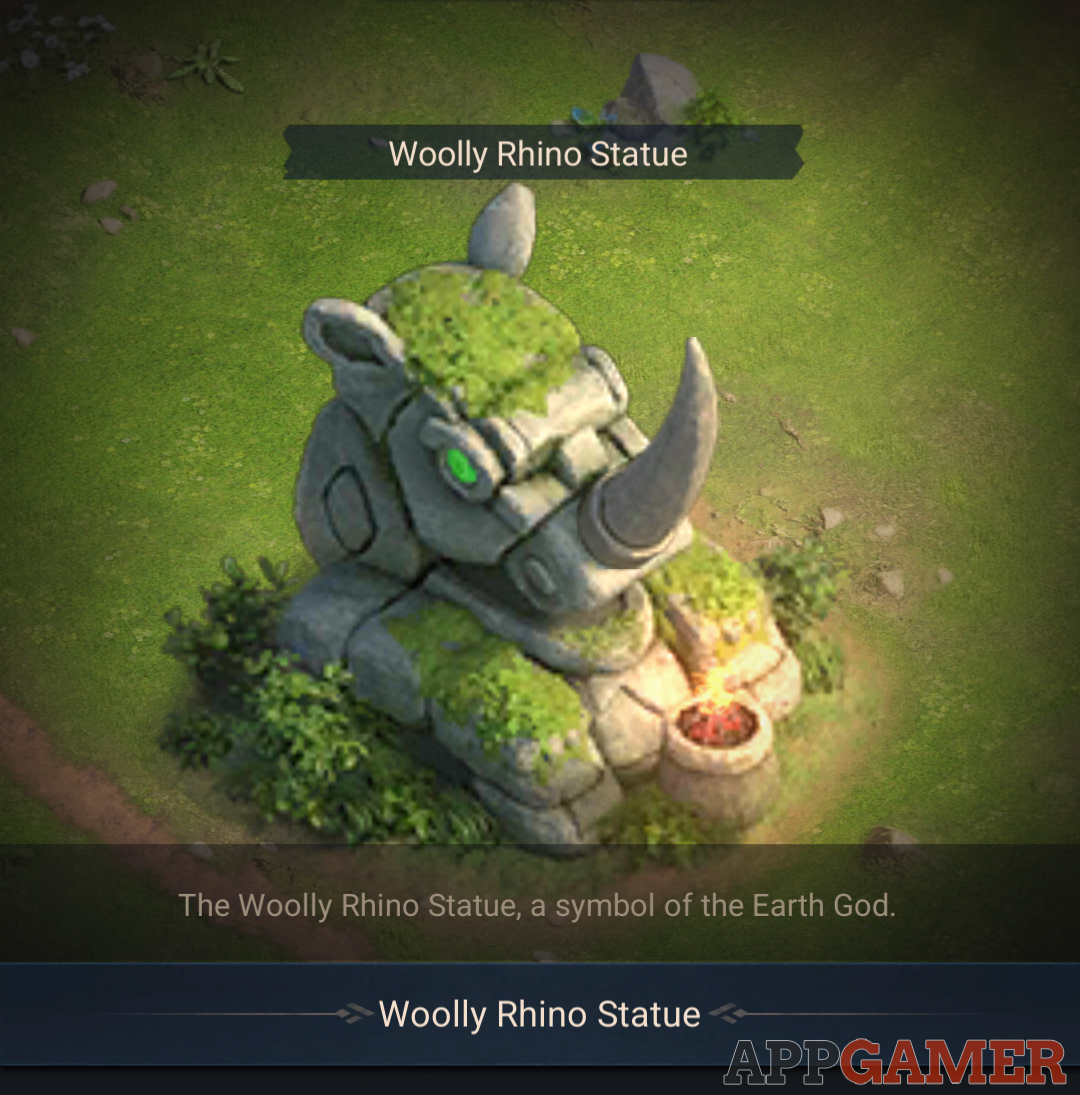 Woolly Rhino Statue - Primitive Era