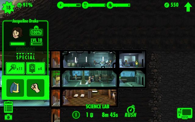 how much does upgrading decrease training speed fallout shelter