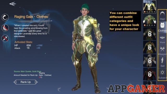 Outfit System - Forsaken World: Gods and Demons