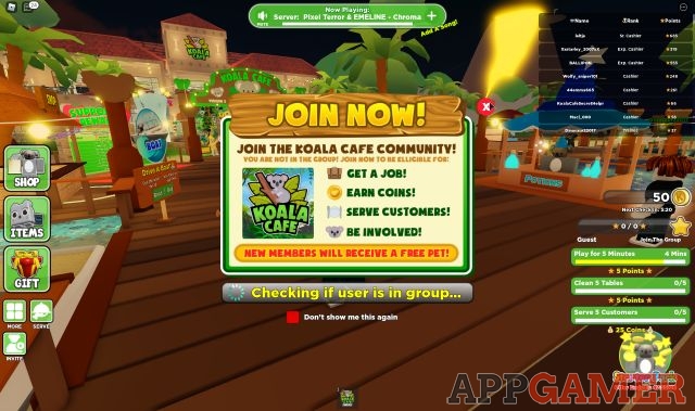 roblox koala cafe codes