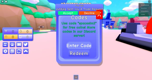 All Codes In Space Simulator 2