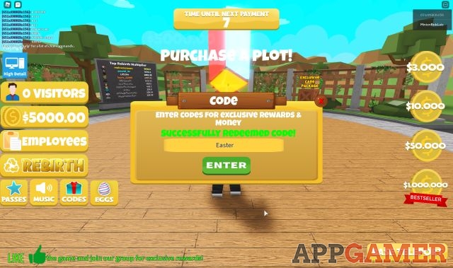 Zoo Tycoon Codes July 2021 Roblox - roblox easter egg tycoon codes
