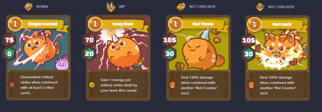 Axie Infinity Combo Cards List - Axie Infinity