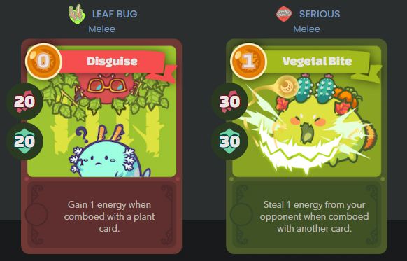 Axie Infinity Combo Cards List - Axie Infinity