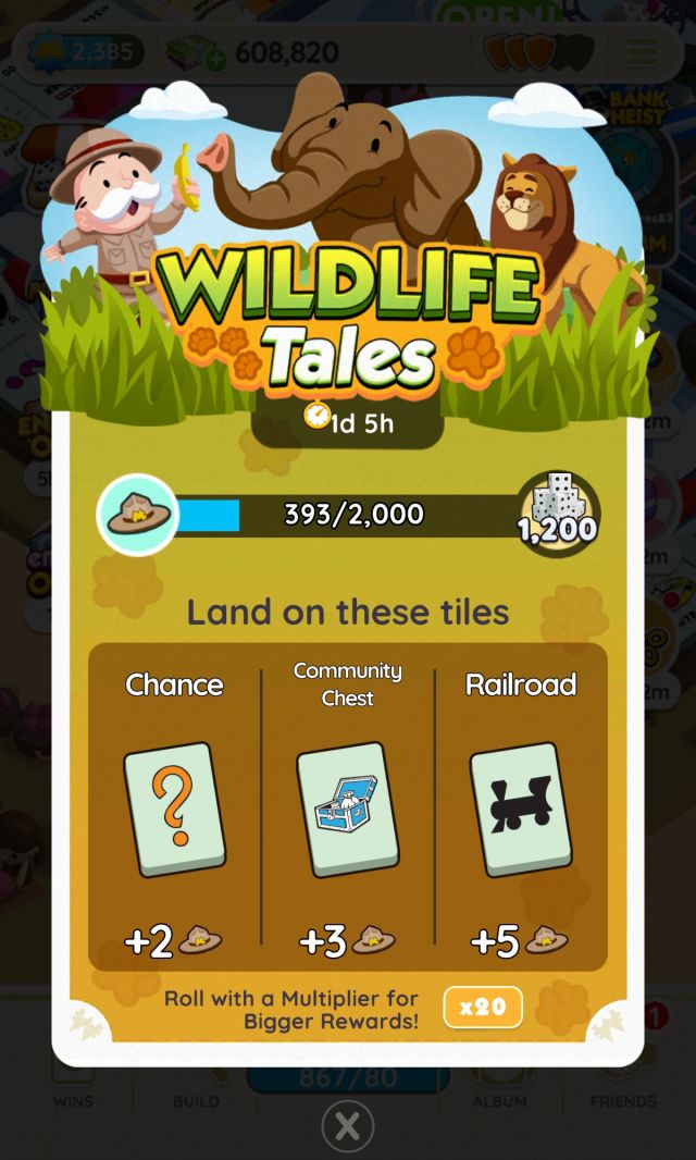 Wildlife Tales Event Monopoloy GO!