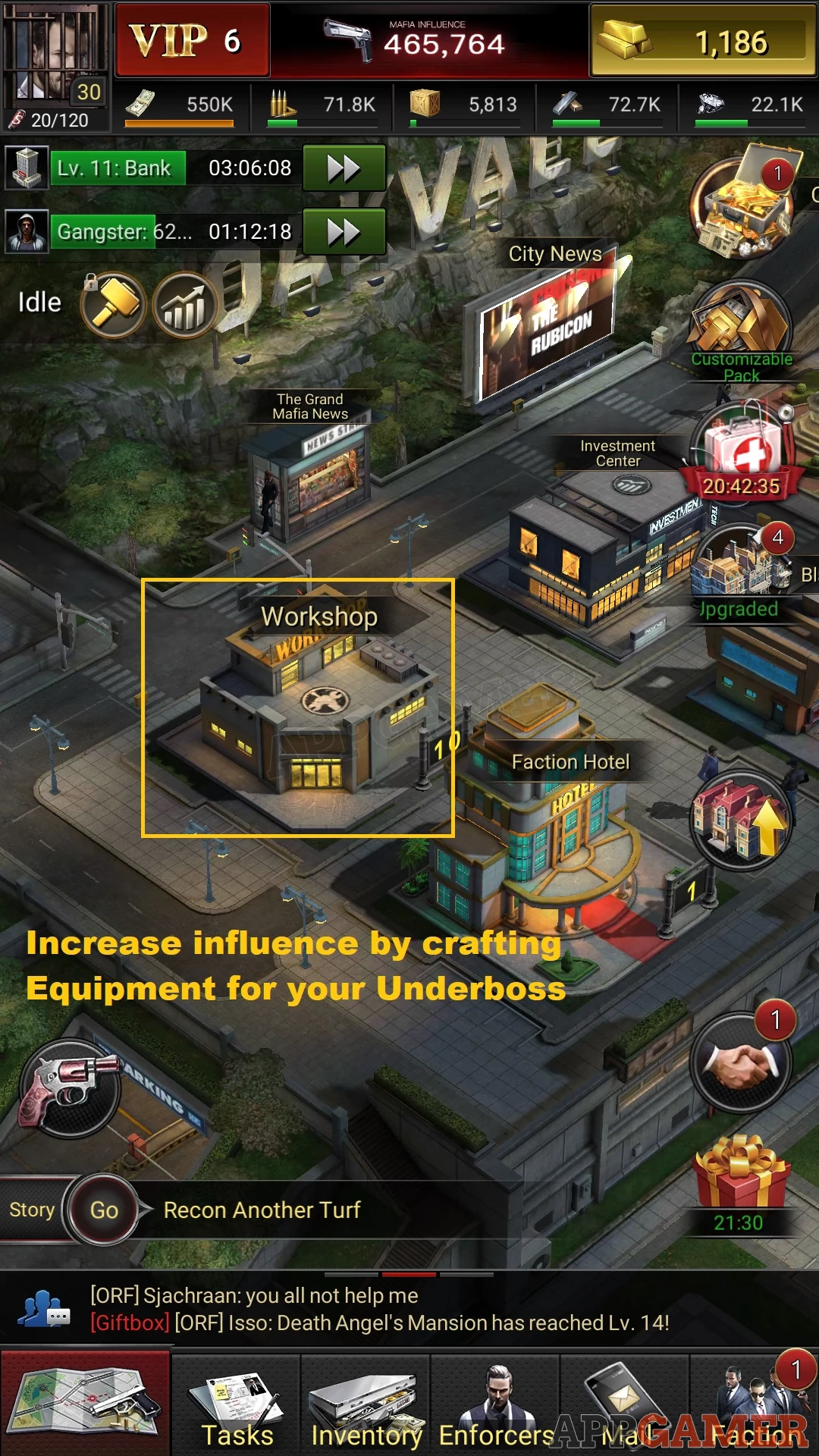 Underboss Equipment - Workshop Facility - The Grand Mafia Guide