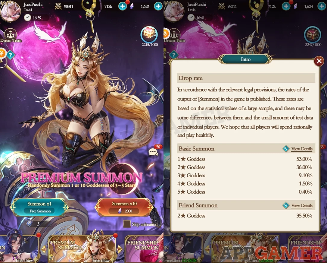 Summoning (Gacha) System - Goddess Era