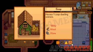 Stardew Valley How to get a Chicken Coop and Upgrade It