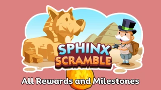 Monopoly Go Sphinx Scramble Event Rewards April 8th-11th