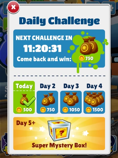 Daily Challenge Awards Screen