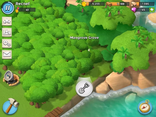This Mangrove Grove requires your HQ to be Level 13 or above in order to chop it down and convert it to lumber resource units!