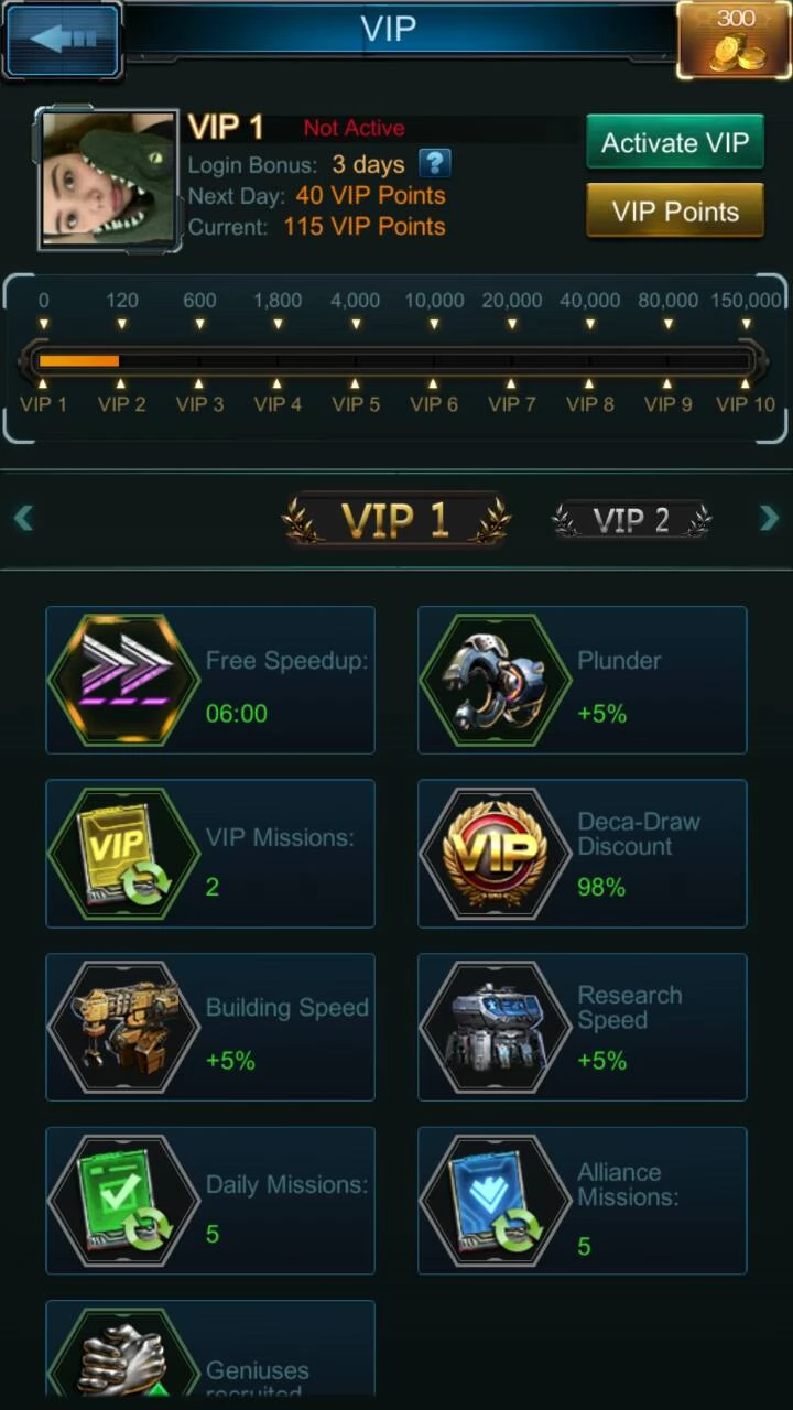 What is the VIP status for?