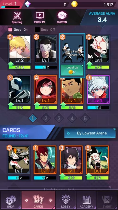 Character / Cards