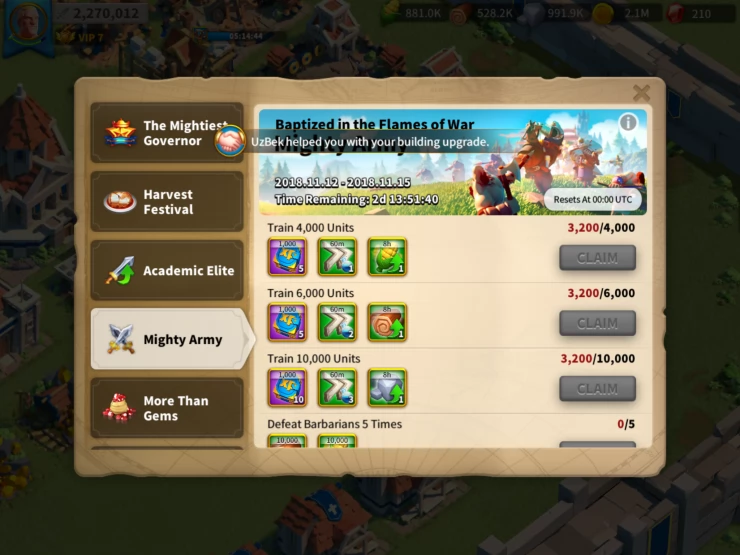 Mighty Army Event