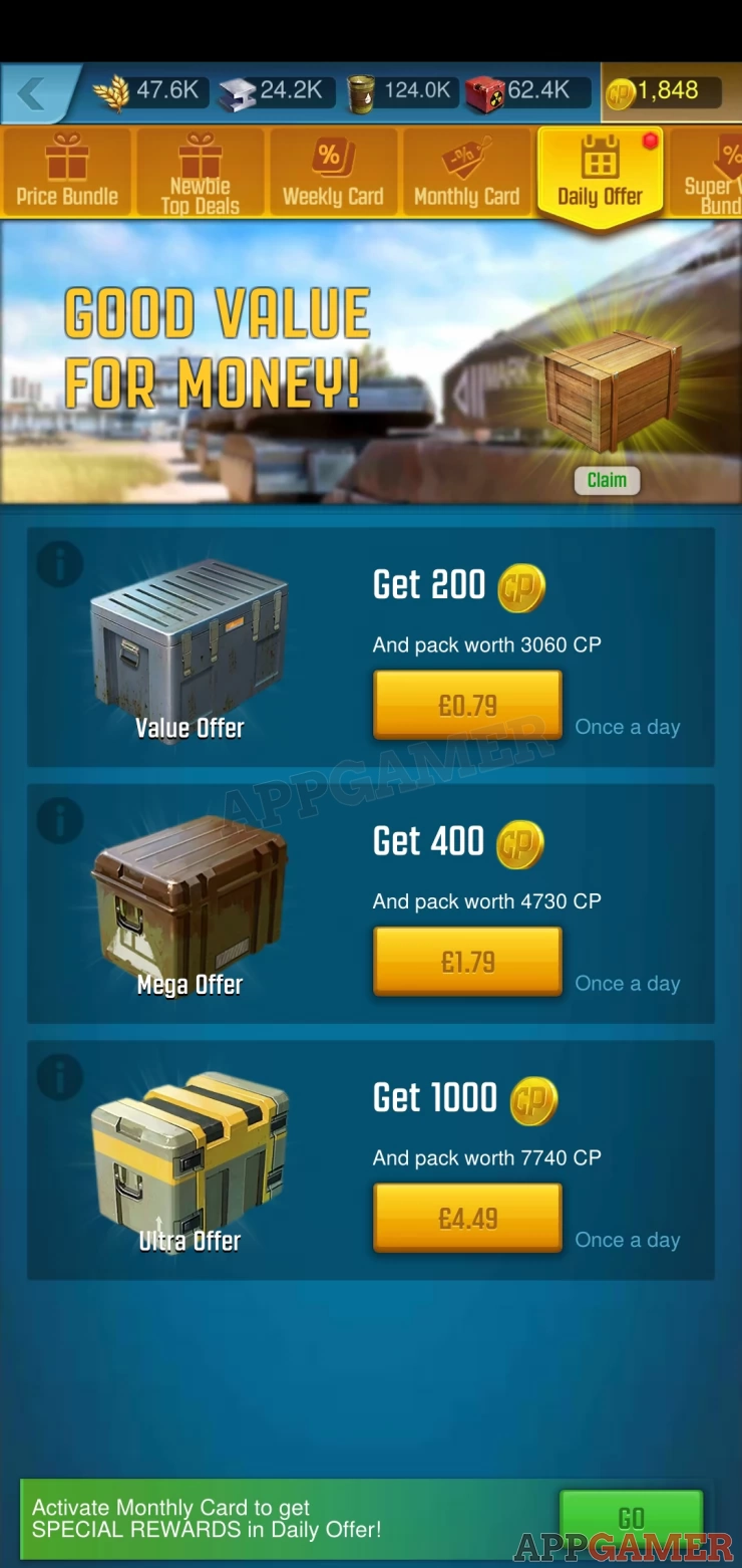Daily free stuff for your base