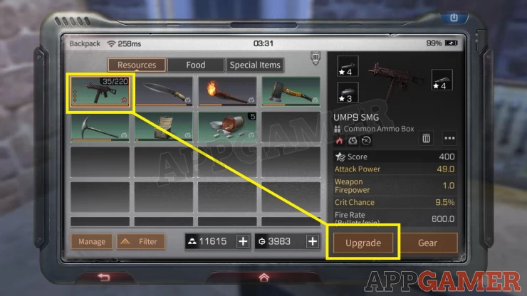 How to Add Upgrade Formula to Weapons and Armor