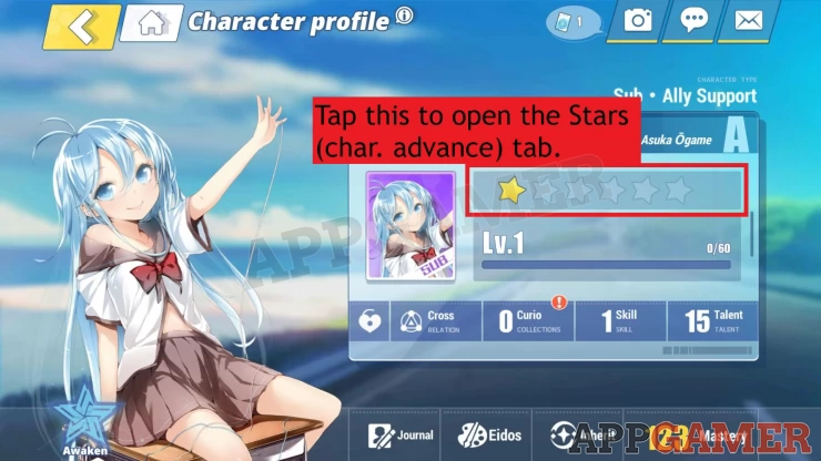 How to Advance Character Stars