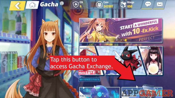 How to get New Characters Via Gacha Exchange