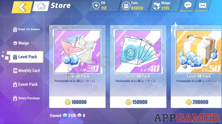Paid maigo can also be used to buy other packs in the store