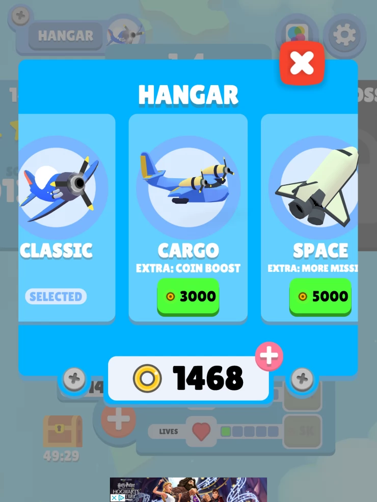 Unlock New Planes in the Hangar