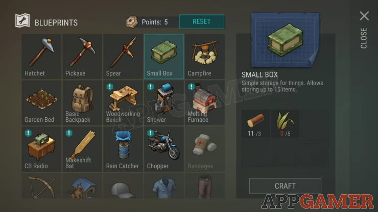 What Furniture, Materials, Facilities, and Vehicles can I craft?