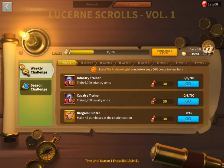 Lucerne Scrolls Challenges