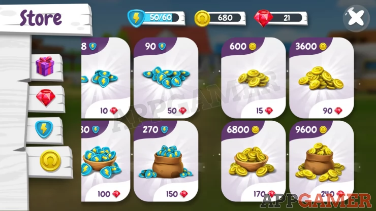 What items does the shop offer?