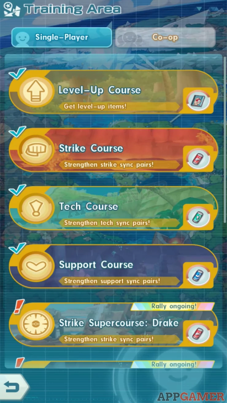 What's the Training Area in Pokemon Masters?
