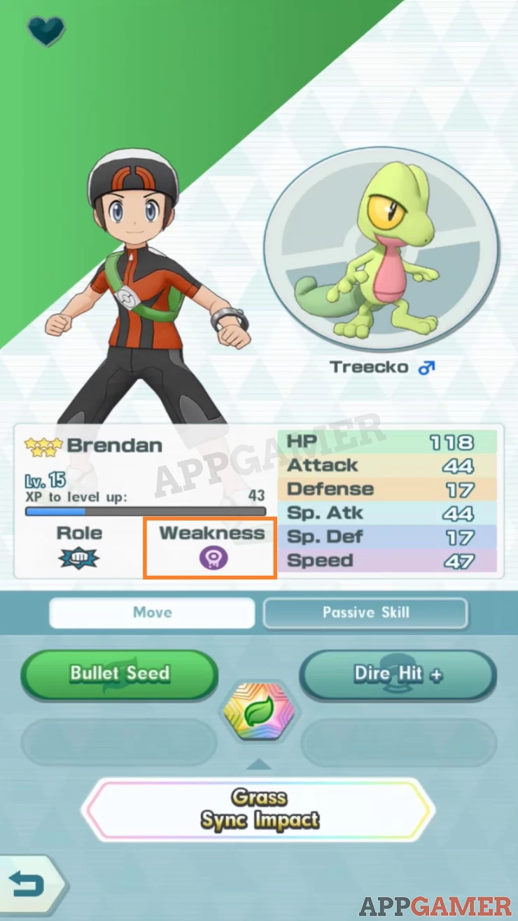 What are the type weaknesses of Pokemon in Pokemon Masters?