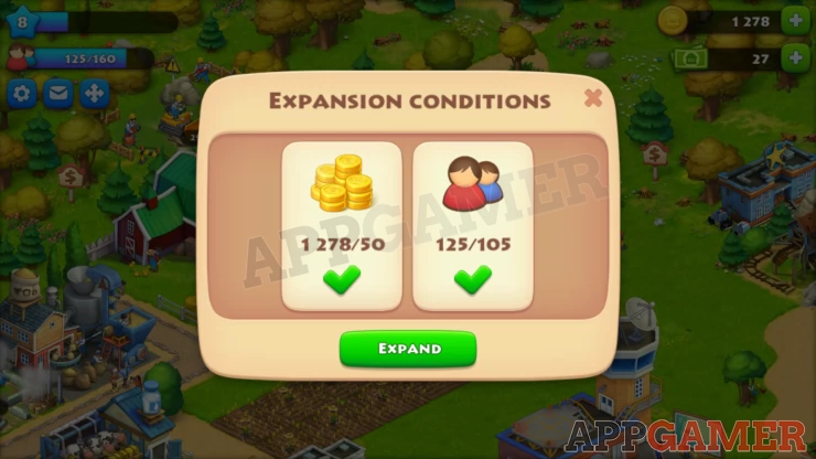 Land Expansion Requirements