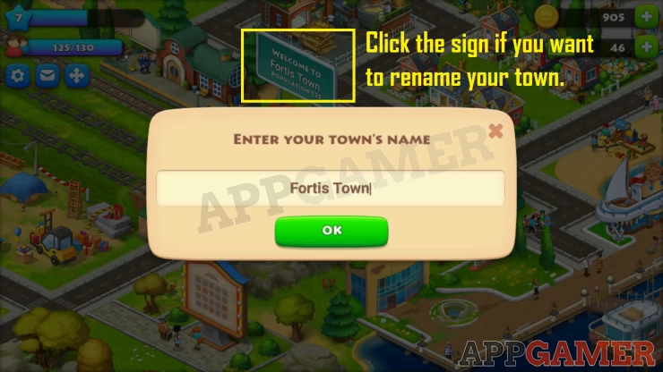 How can I rename my town?