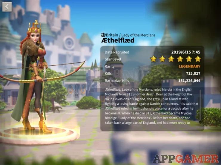 Æthelflæd, the best Field Support Commander in Rise of Kingdoms