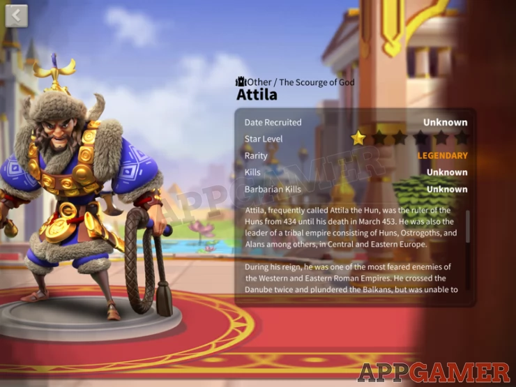 Attila, the best Commander in Rise of Kingdoms