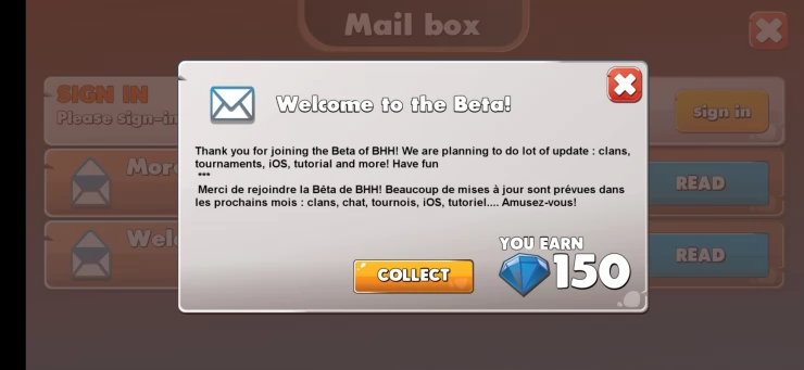 Free Gem Beta Player Mail