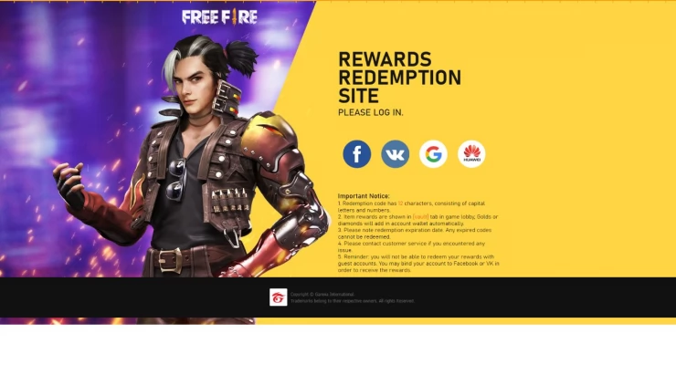 Free Fire Redeem Rewards