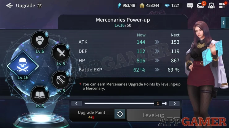 Mercenary Upgrade