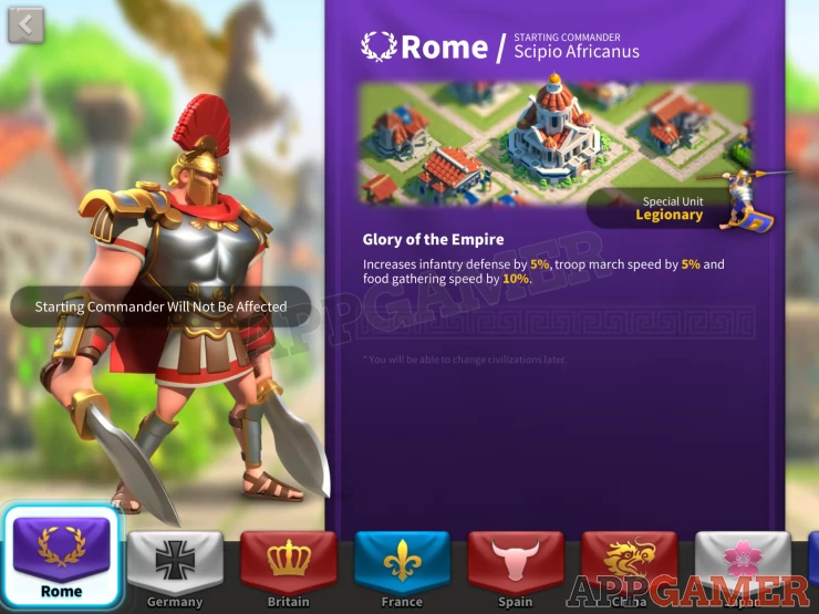 Rome - Best Starting Nation