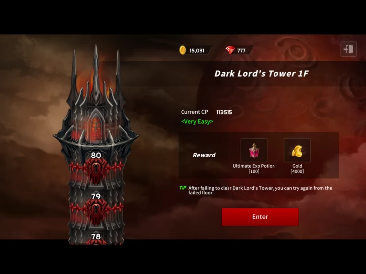 Dark Lord's Tower, Starts Easy then Gets Tough