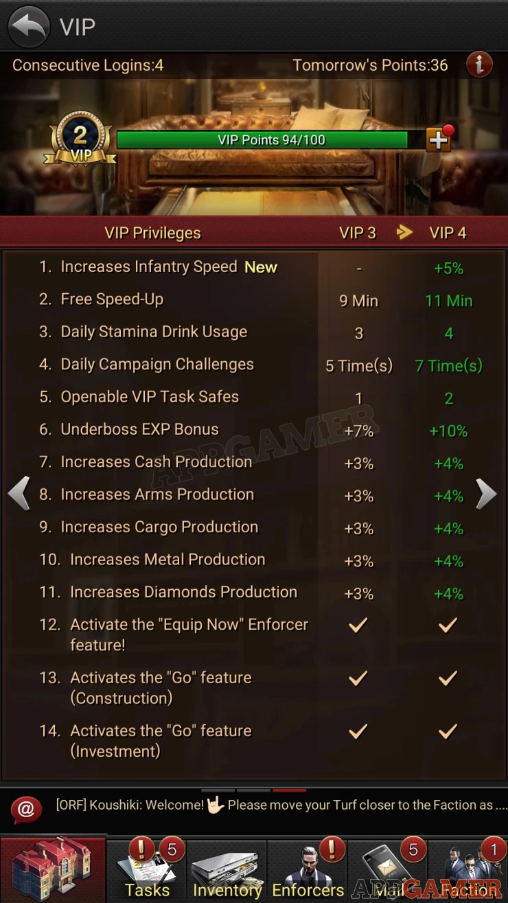 VIP Bonuses can be handy if needed