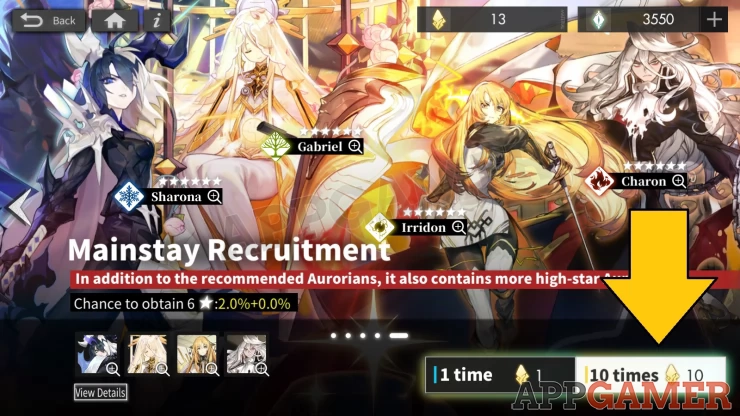 Recruit for your units and aim for 5-Star and 6-Star characters
