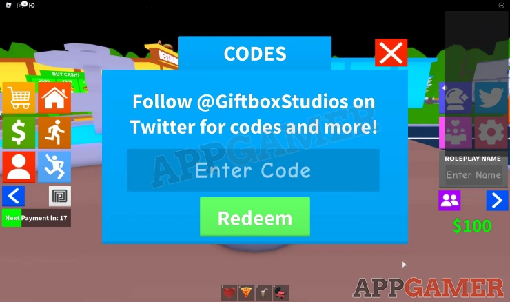 Bring up the codes menu and copy and paste from the list above
