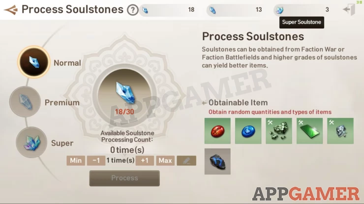 How to Process Soulstones